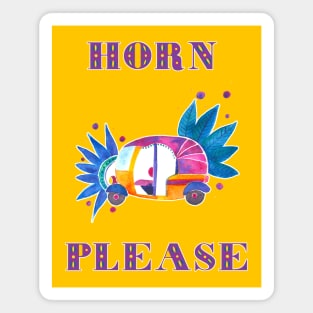 Horn Please groovy rickshaw Magnet